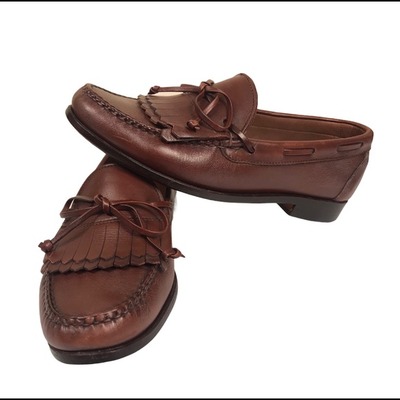 Allen Edmonds Brown Bowtie Leather Loafers US 8.5 - Picture 7 of 9
